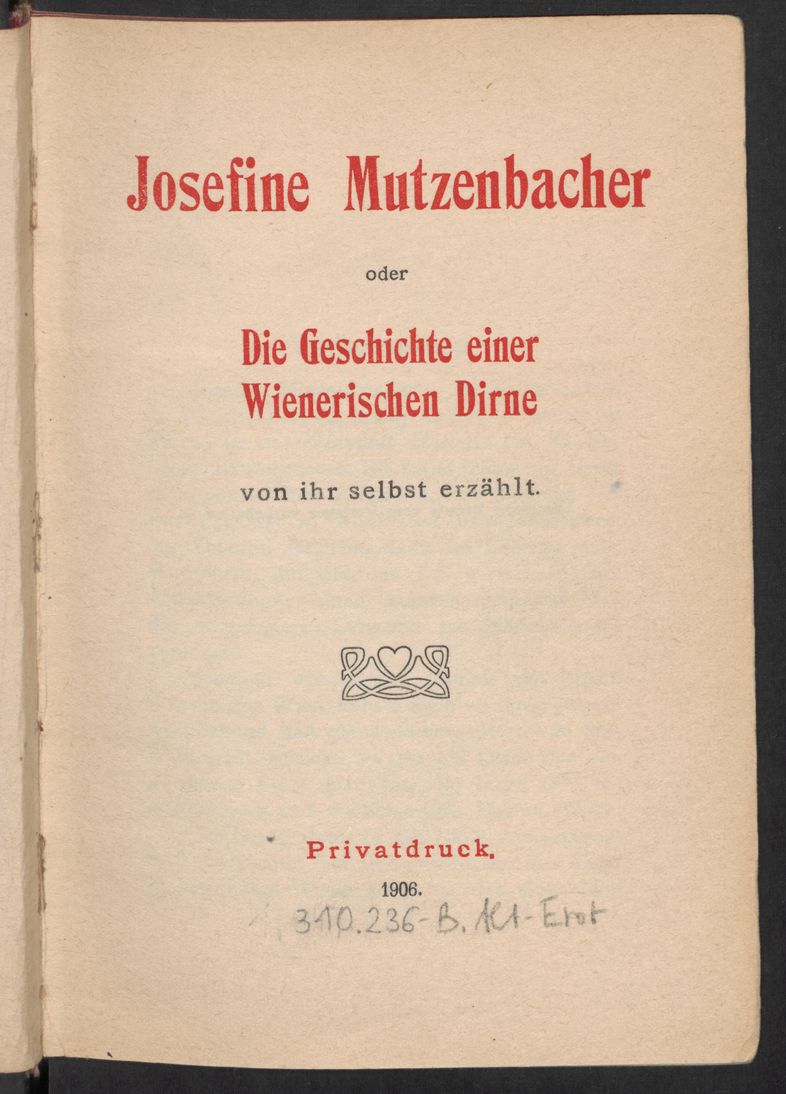 Читать статью Жозефина Мутценбахер (Josefine Mutzenbacher) на немецком с  переводом | AnyLang