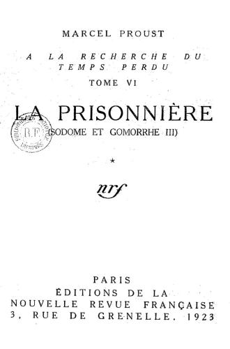 La prisionera (novela)