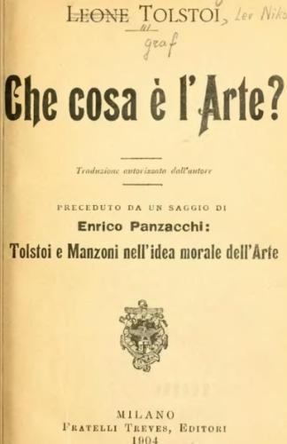Book What is art? (Что такое искусство?) in Italian