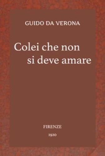 Buch Derjenige, der nicht lieben sollte: Roman (Colei che non si deve amare: romanzo) in Italienisch