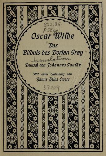 Book The Picture of Dorian Gray (Das Bildnis des Dorian Gray) in German