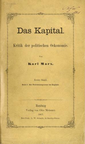 Book Capital: A Critique of Political Economy (Das Kapital) in German