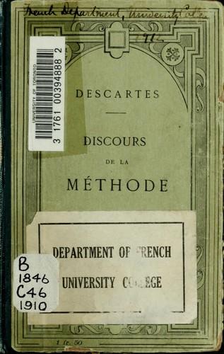 Book Discourse on Method (Discours de la méthode) in French