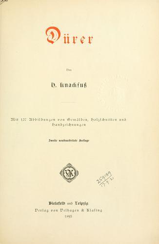 Книга Дюрер (Dürer) на немецком