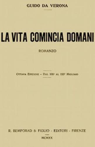 Livre La vie commence demain : roman (La vita comincia domani: romanzo) en italien