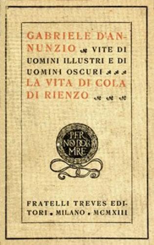 Book The life of Cola di Rienzo (La vita di Cola di Rienzo) in Italian
