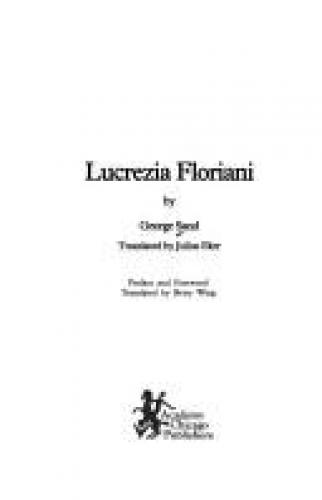 Книга Лукреция Флориани (Lucrezia Floriani) на французском