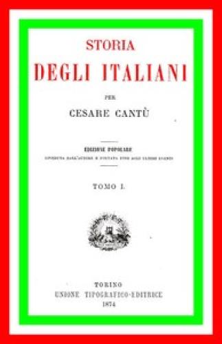 Book History of the Italians, vol. 1 (of 15)  (Storia degli Italiani, vol. 1 (di 15)) in Italian