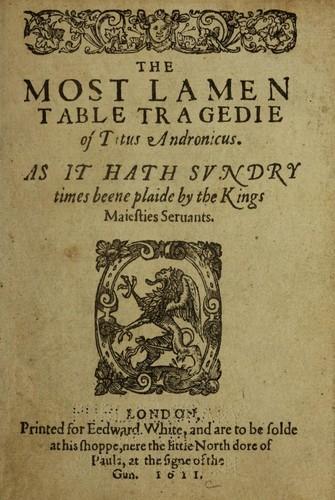 Книга Тит Андроник (Titus Andronicus) на французском