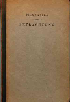 Book Contemplation (Betrachtung) in German