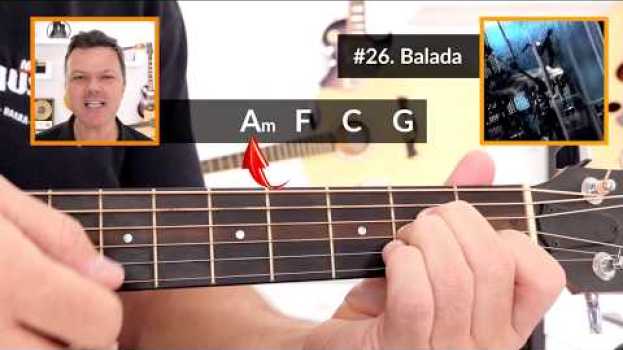 Видео Aula de violão: MILHARES de MÚSICAS com 4 ACORDES SIMPLES на русском