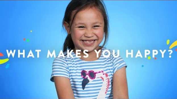 Video 100 Kids Tell Us What Makes Them Happy | 100 Kids | HiHo Kids em Portuguese