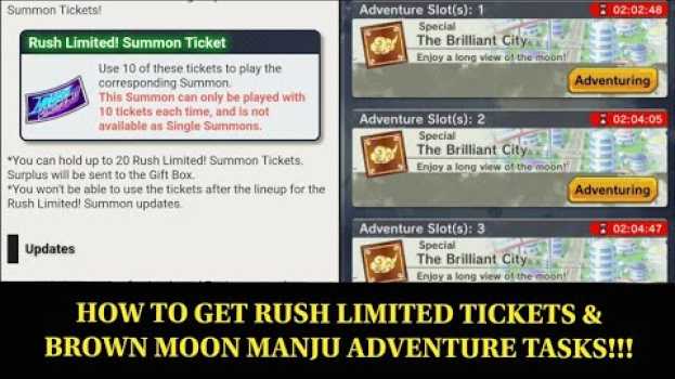 Видео How To Get Rush Limited Tickets and Brown Moon Manju Adventure Tasks in Dragon Ball Legends на русском