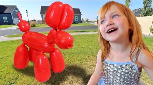 Video MY PET BALLOON DOG!! meet Squeakee our new puppy! showing Niko & Mom all his fun dog tricks su italiano