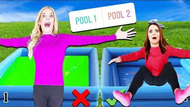 Видео DONT Trust Fall into the Wrong Mystery Pool Challenge! Game Master is Missing (You Decide) на русском