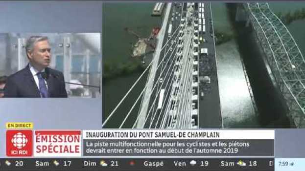 Video F.-P. Champagne annonce l'ouverture à l'année de la piste multi. du pont S.-De Champlain in English