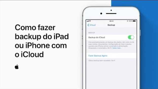 Video Como fazer backup do iPad ou iPhone com o iCloud – Suporte da Apple in Deutsch