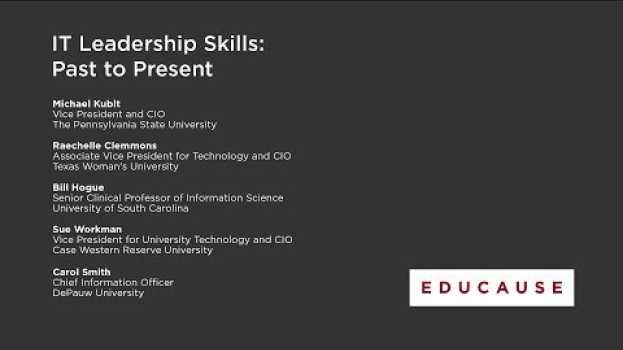 Video IT Leadership Skills: Past to Present in English