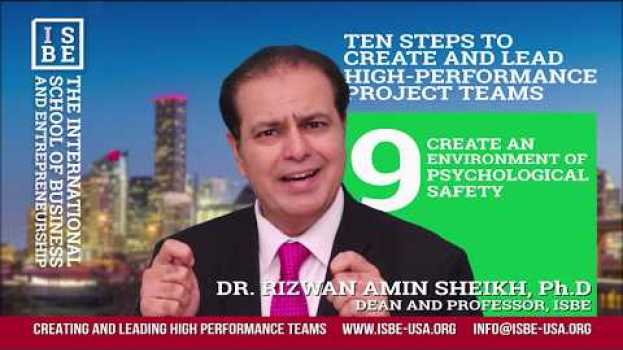 Video 10 Steps to Create and Lead High Performance Project Teams, Prof. Dr. Rizwan Amin Sheikh, ISBE USA em Portuguese
