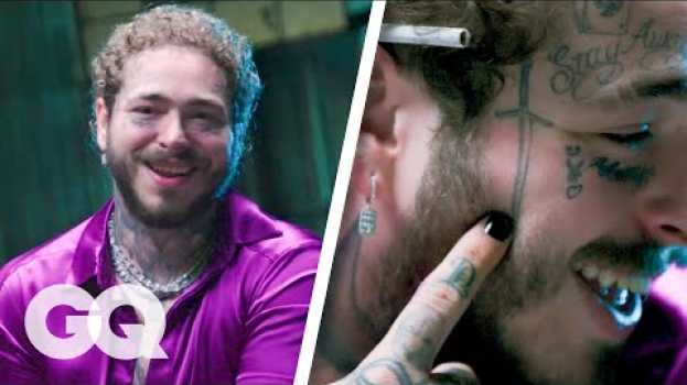 Видео Post Malone Breaks Down His Tattoos Part 2 | GQ на русском