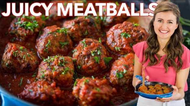 Video Juicy MEATBALL RECIPE - How to Cook Italian Meatballs en français