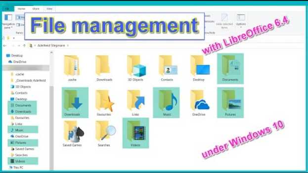 Video File management with LibreOffice 6.4 on Windows 10 en français