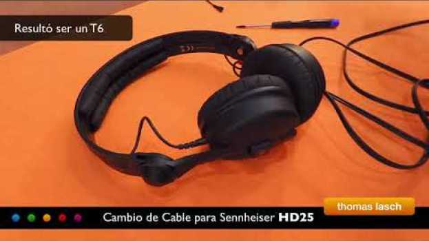 Video HD25 Sennheiser - Cambio de cable [Coiled] em Portuguese