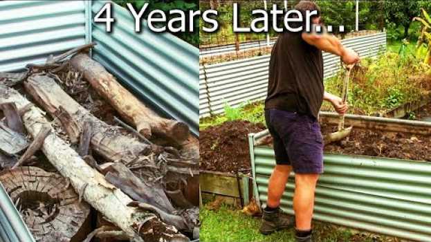 Video What Happens When You Bury Logs in the Veggie Garden Raised Bed? em Portuguese