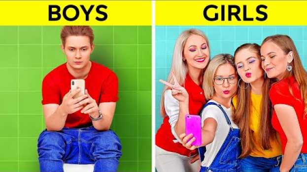 Video BOYS vs GIRLS || Morning Routine Moments And Fun Real Differences You Can Relate To By 123 GO! BOYS en français