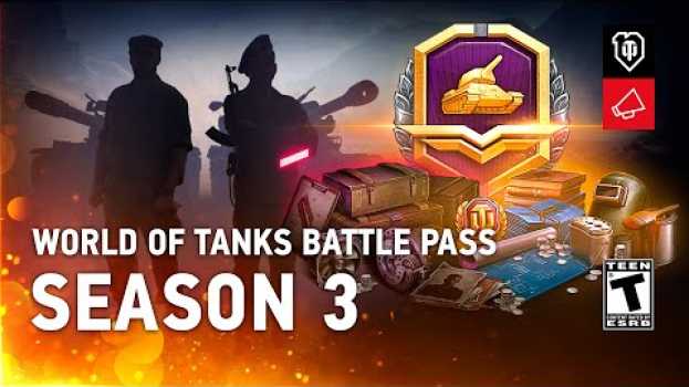 Video World of Tanks: Battle Pass Season 3. Standard and Bounty Equipment, 3D Styles, and Other Rewards in Deutsch