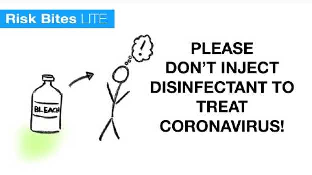 Video Don't treat coronavirus by injecting disinfectant - it could kill you! em Portuguese