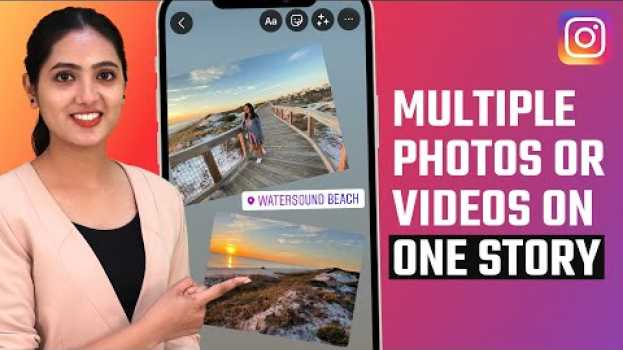 Видео How To Add Multiple Photos Or Videos In One Instagram Story на русском