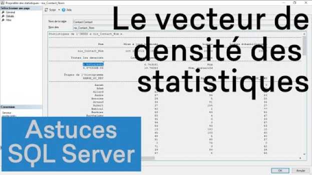 Video Qu'est-ce que le vecteur de densité dans SQL Server ? em Portuguese
