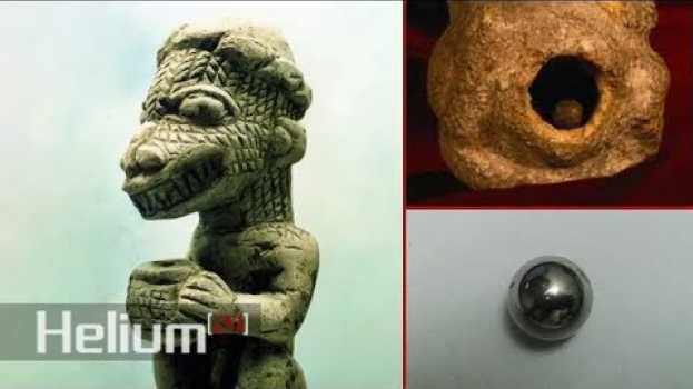 Video Descubren figuras humano-reptil de hace 17,000 años con esferas de cromo perfectas en su interior em Portuguese