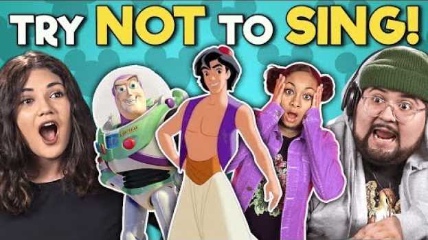 Video College Kids React To Try Not To Sing Along Challenge (Disney Edition) su italiano