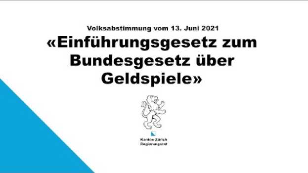 Video Volksabstimmung «Einführungsgesetz zum Bundesgesetz über Geldspiele (EG BGS)» in Deutsch