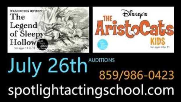Video Auditions for The Legend of Sleepy Hollow & The Aristocats en Español