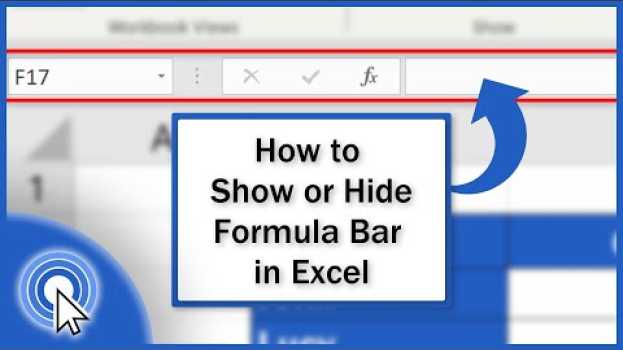 Video How to Show or Hide the Formula Bar in Excel (Quick and Easy) in English