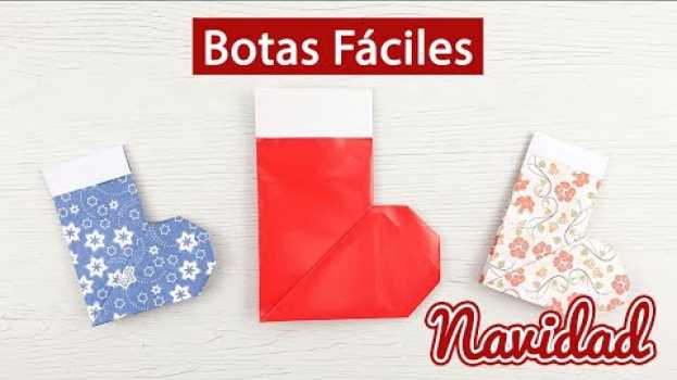 Video 🎅 Bota de Navidad con papel muy fácil – Origami para Navidad em Portuguese