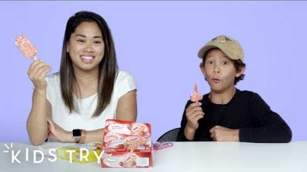 Video Kids Try Their Adult Siblings' Favorite Childhood Foods | Kids Try | HiHo Kids en français