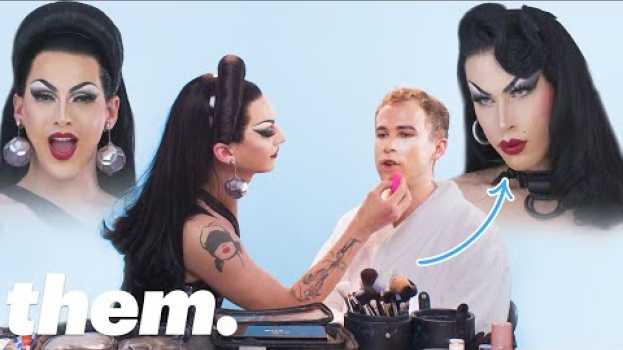Video Tommy Dorfman Gets A Drag Makeover From Violet Chachki | Drag Me | them. na Polish