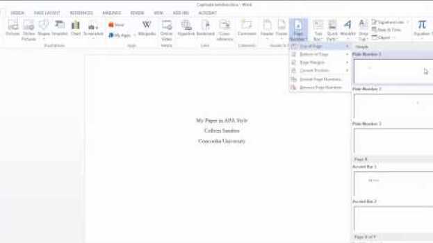 Video Adding an APA running head and page numbers in Word su italiano
