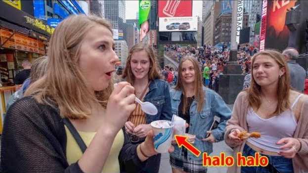 Видео Giving NYC Strangers Jollibee for the First Time?! на русском