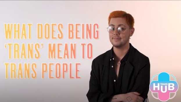 Video TransHub Talks: What Does Being 'Trans' Mean to Trans People su italiano