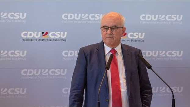 Video Statement Volker Kauder nach der Fraktionssitzung am 3. Juli 2018 in English