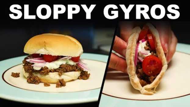 Video Sloppy gyros — easy homemade gyro-like sandwich em Portuguese