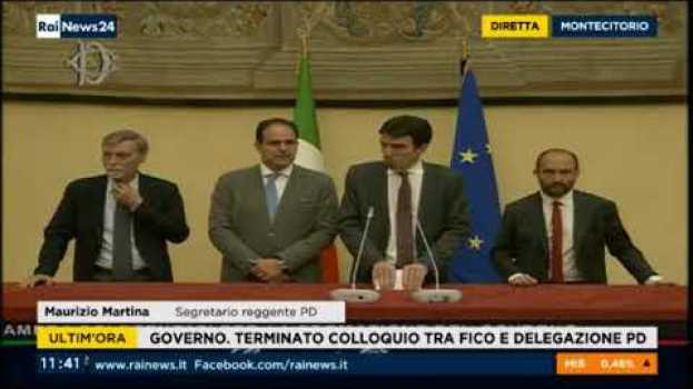 Video La dichiarazione della delegazione del PD all'uscita dal secondo incontro con Roberto Fico in English