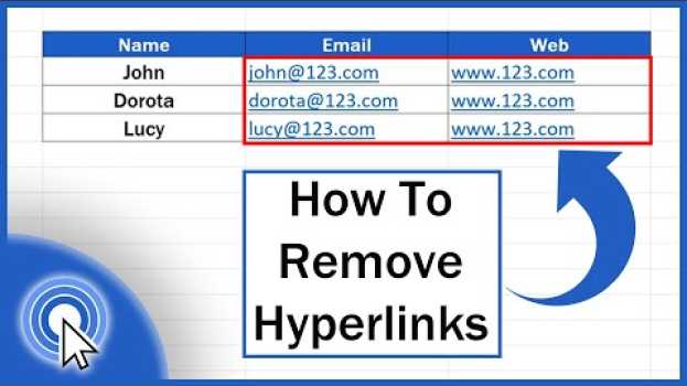 Video How to Remove Hyperlinks in Excel in English