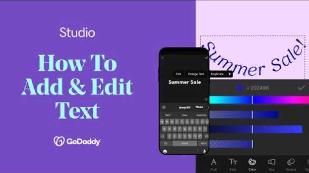 Video How to Add & Edit Text | GoDaddy Studio in English