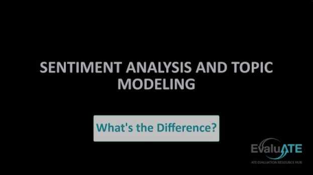 Video Sentiment Analysis and Topic Modeling: What's the Difference? su italiano